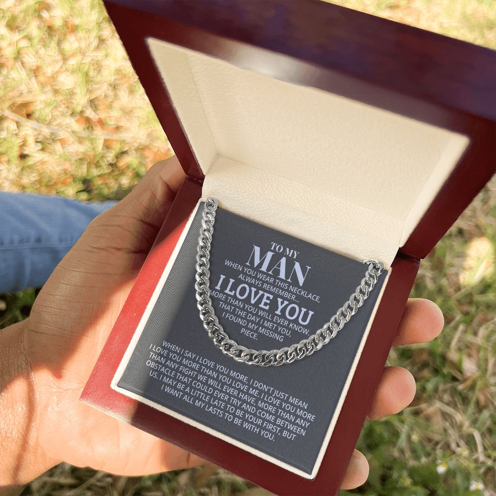 TO MY MAN ALL MY LASTS CUBAN LINK CHAIN