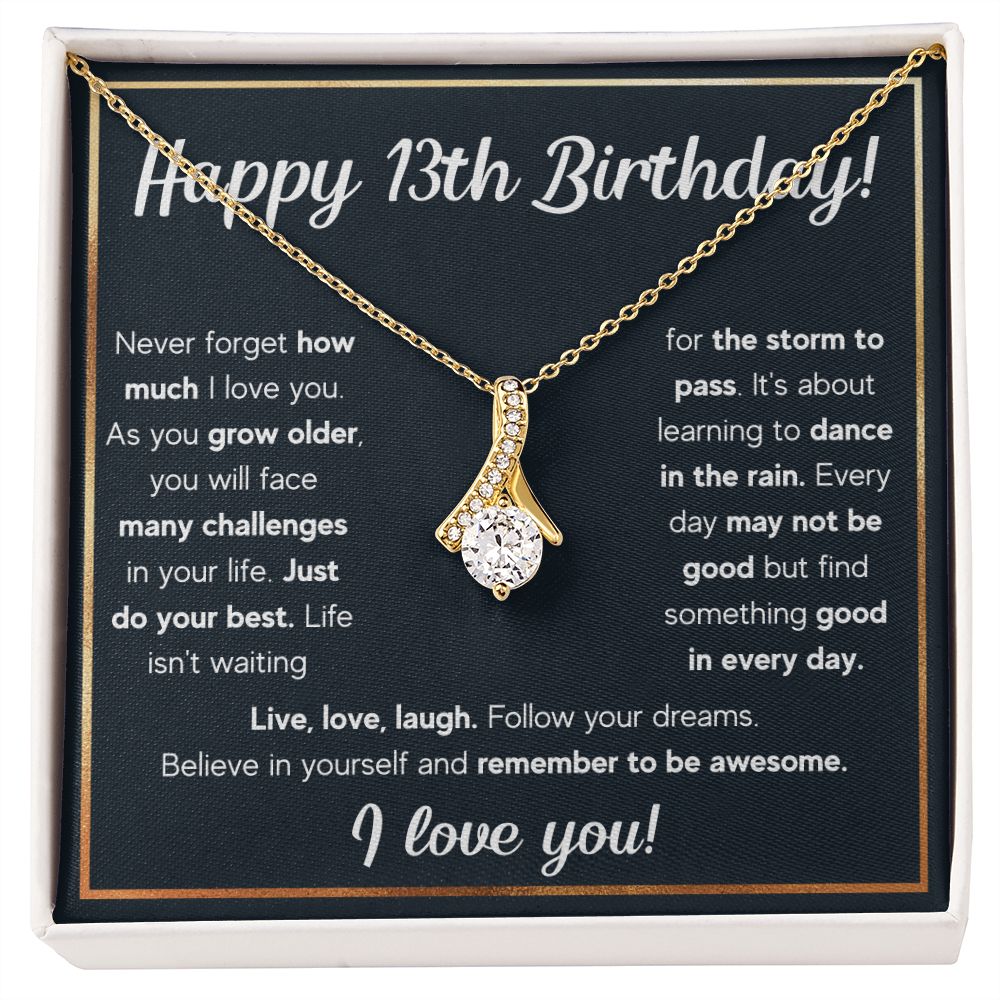 13TH BIRTHDAY RAIN ALLURING BEAUTY NECKLACE GIFT SET