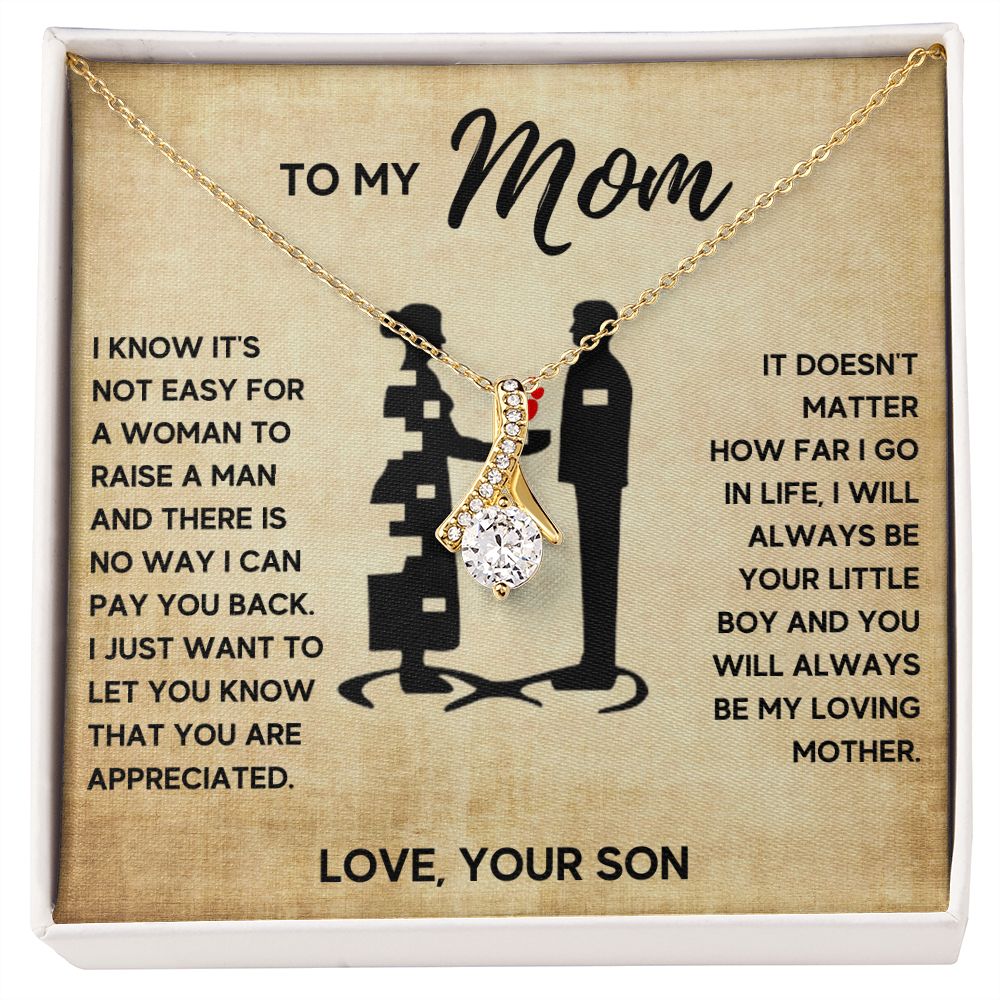 TO MY MOM LITTLE BOY ALLURING NECKLACE GIFT SET