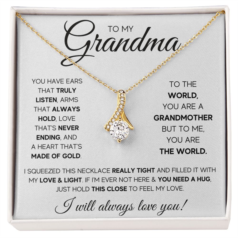 TO MY GRANDMA SQUEEZED ALLURING BEAUTY NECKLACE GIFT SET