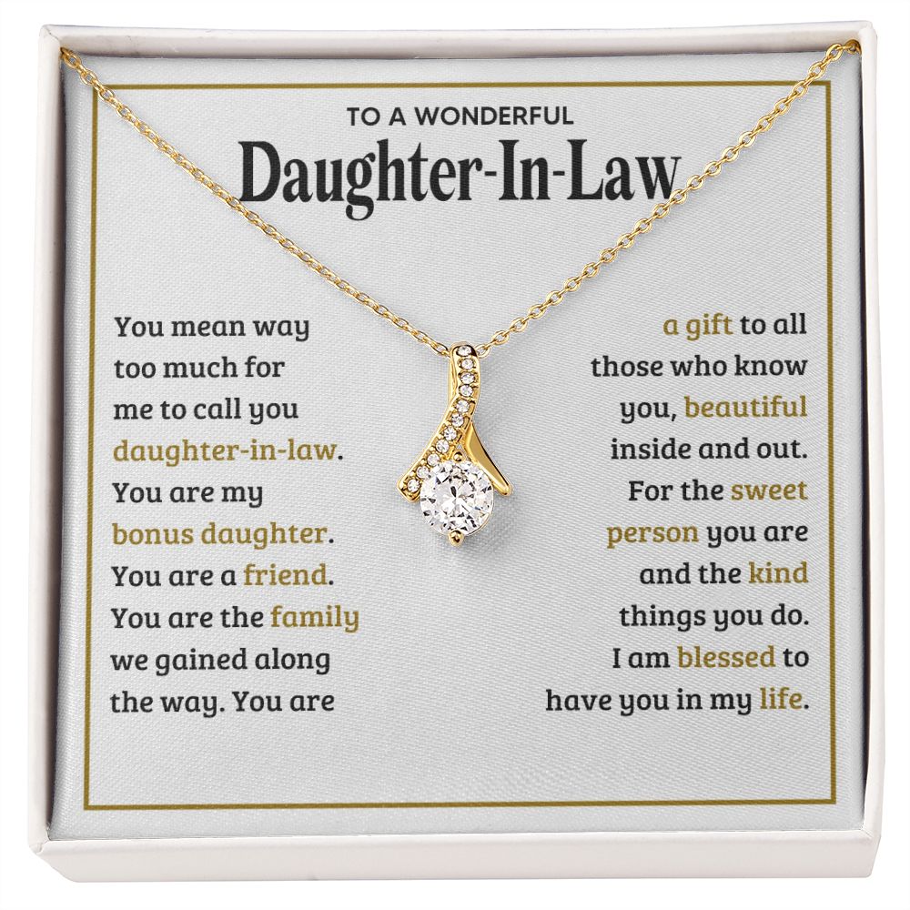 TO MY DAUGHTER IN LAW SWEET PERSON ALLURING BEAUTY NECKLACE GIFT SET