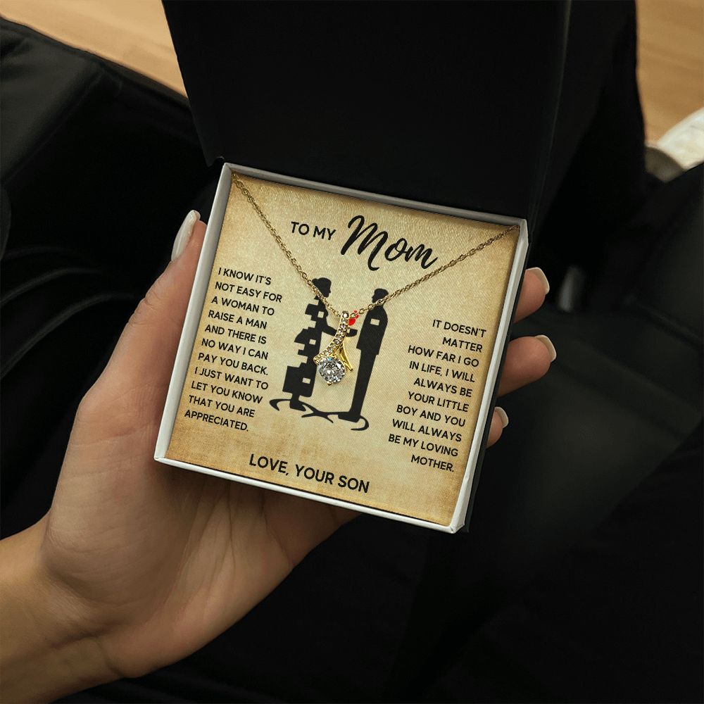 TO MY MOM LITTLE BOY ALLURING NECKLACE GIFT SET