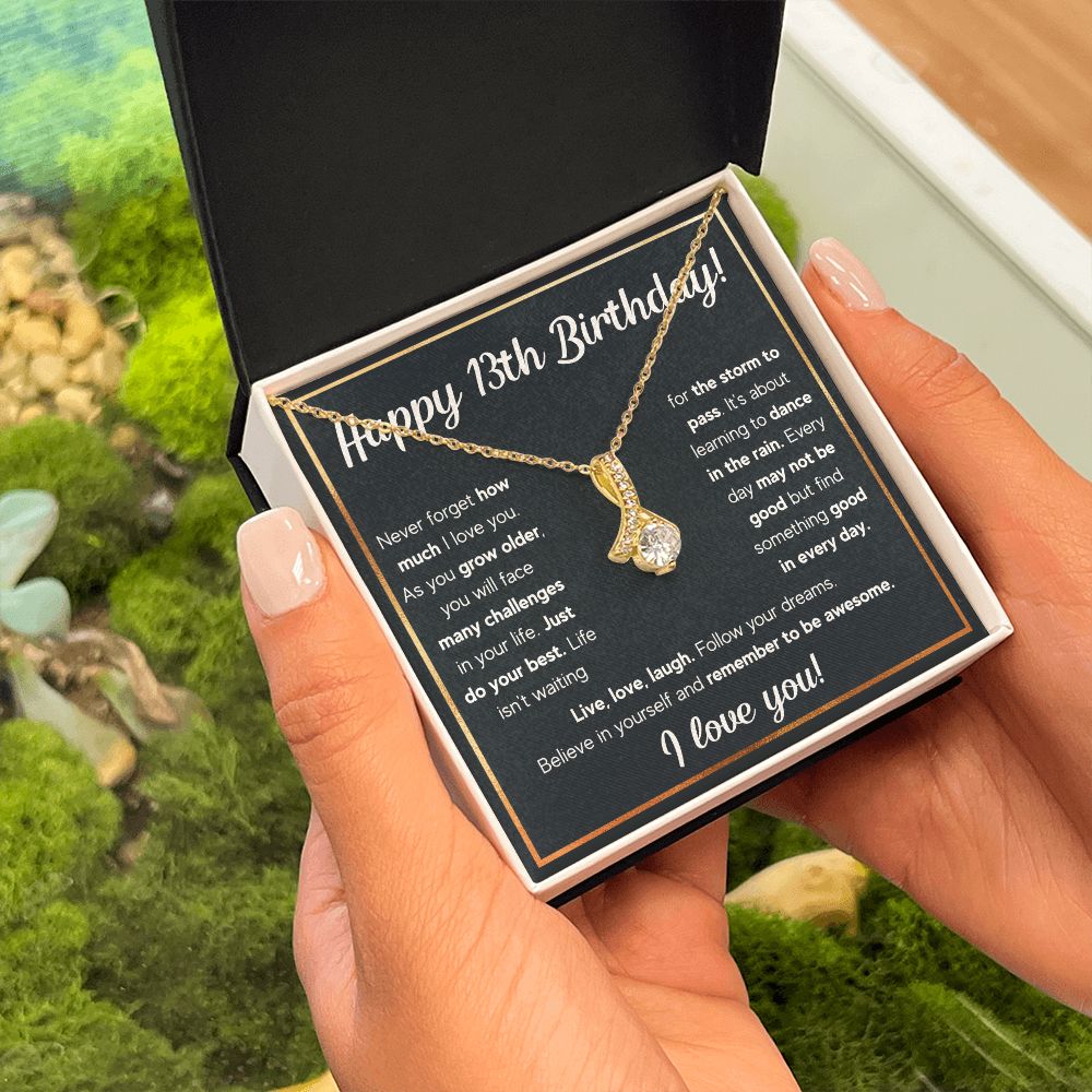 13TH BIRTHDAY RAIN ALLURING BEAUTY NECKLACE GIFT SET