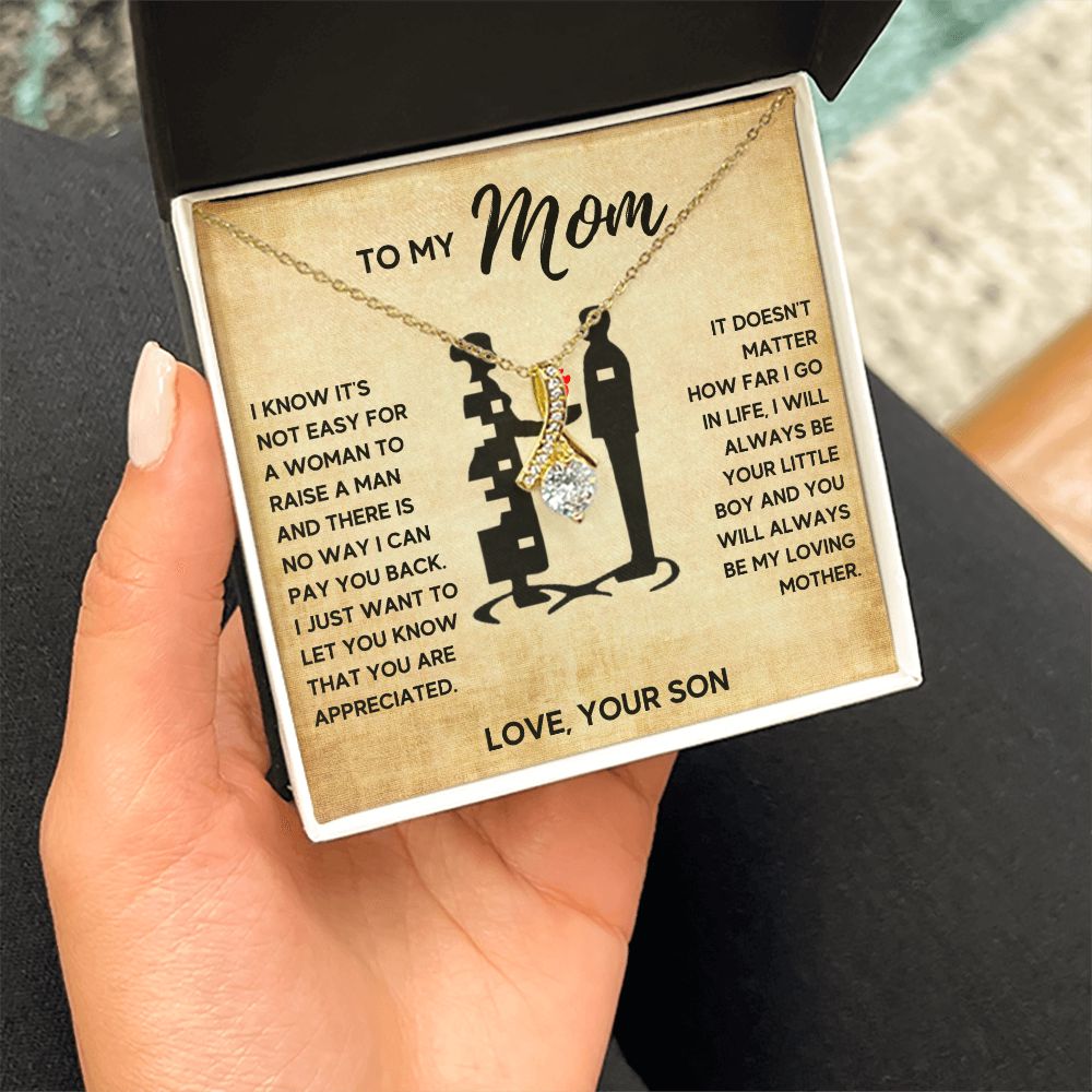TO MY MOM LITTLE BOY ALLURING NECKLACE GIFT SET