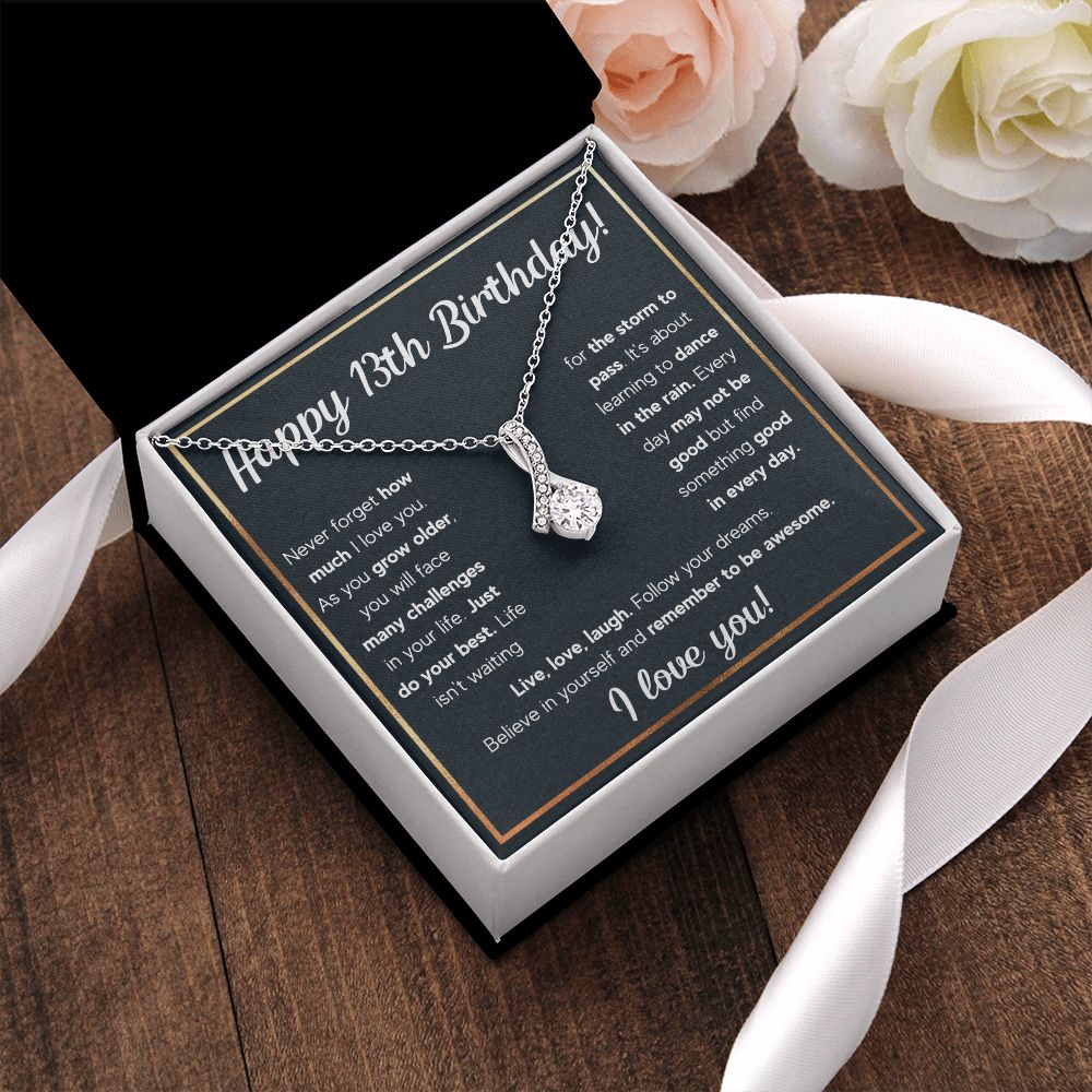 13TH BIRTHDAY RAIN ALLURING BEAUTY NECKLACE GIFT SET