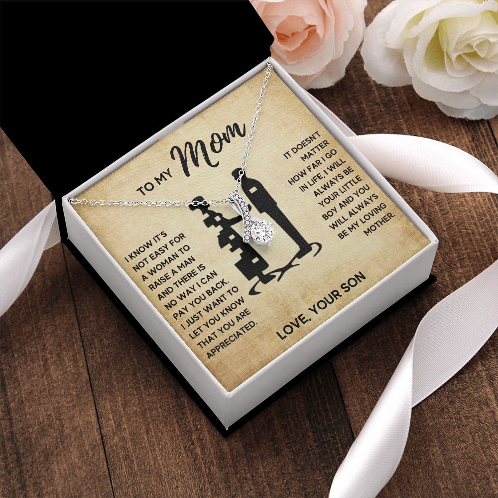 TO MY MOM LITTLE BOY ALLURING NECKLACE GIFT SET
