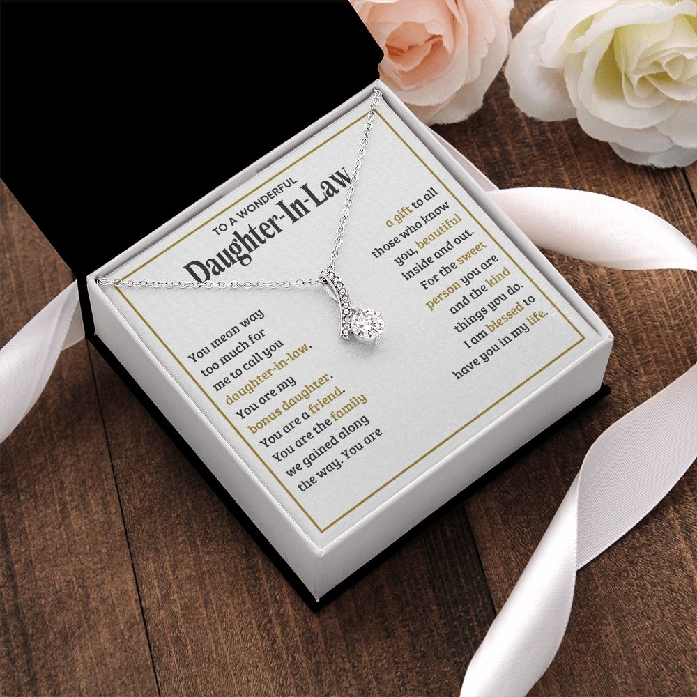 TO MY DAUGHTER IN LAW SWEET PERSON ALLURING BEAUTY NECKLACE GIFT SET