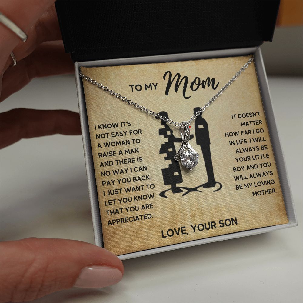 TO MY MOM LITTLE BOY ALLURING NECKLACE GIFT SET