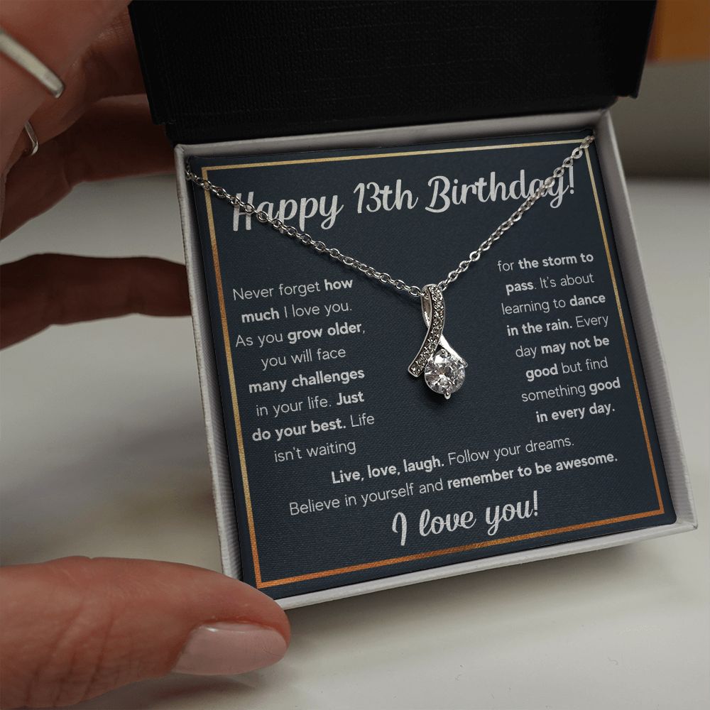 13TH BIRTHDAY RAIN ALLURING BEAUTY NECKLACE GIFT SET