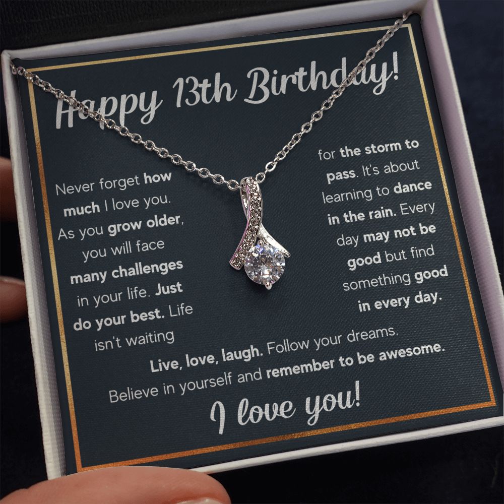 13TH BIRTHDAY RAIN ALLURING BEAUTY NECKLACE GIFT SET