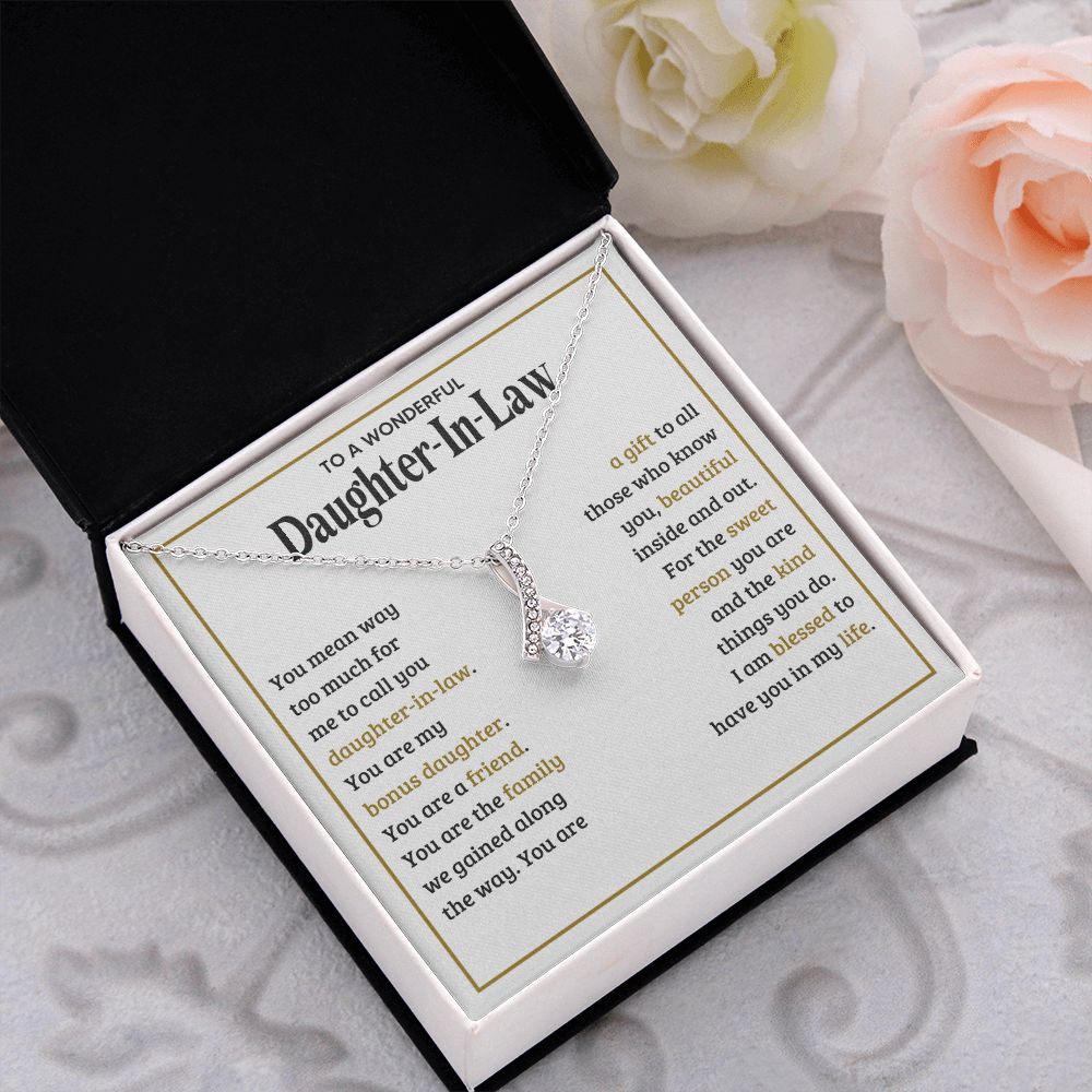 TO MY DAUGHTER IN LAW SWEET PERSON ALLURING BEAUTY NECKLACE GIFT SET