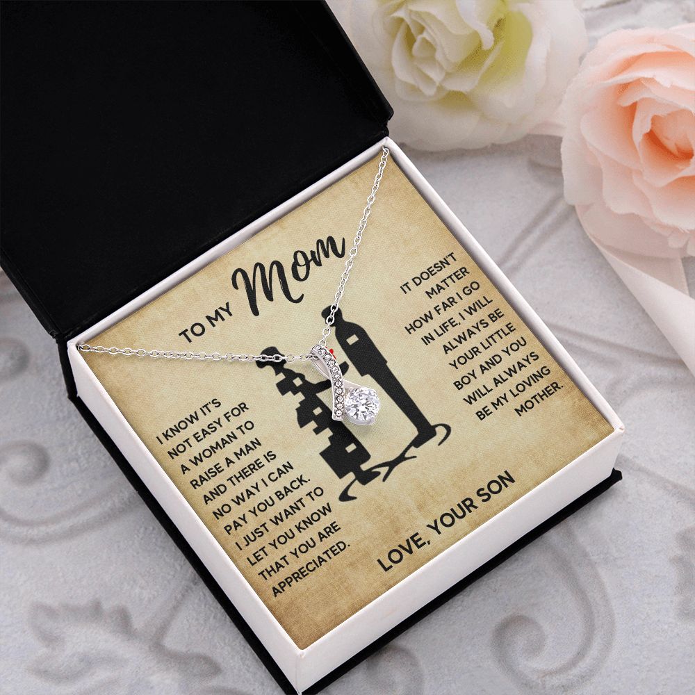 TO MY MOM LITTLE BOY ALLURING NECKLACE GIFT SET