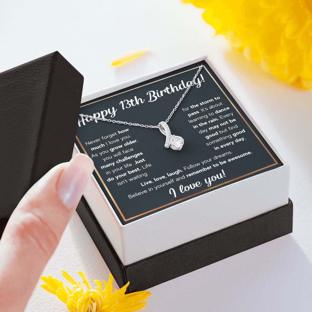 13TH BIRTHDAY RAIN ALLURING BEAUTY NECKLACE GIFT SET