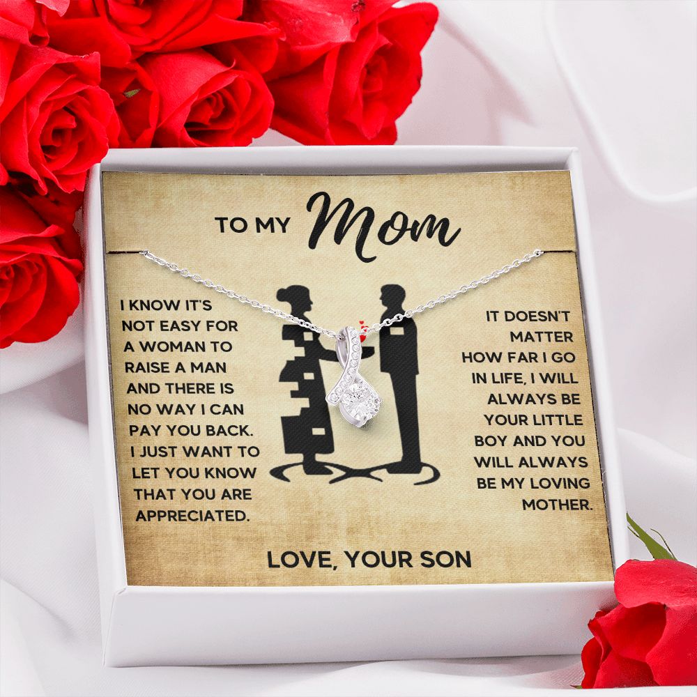 TO MY MOM LITTLE BOY ALLURING NECKLACE GIFT SET
