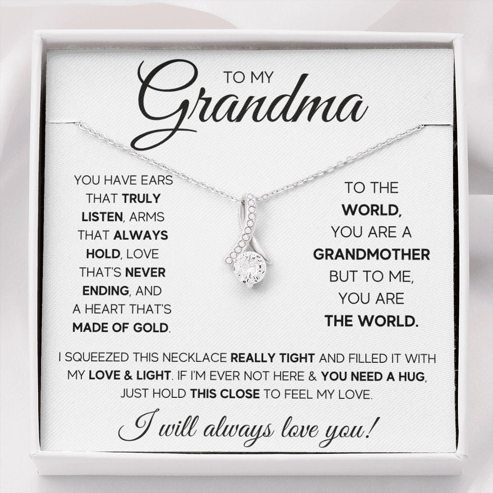 TO MY GRANDMA SQUEEZED ALLURING BEAUTY NECKLACE GIFT SET