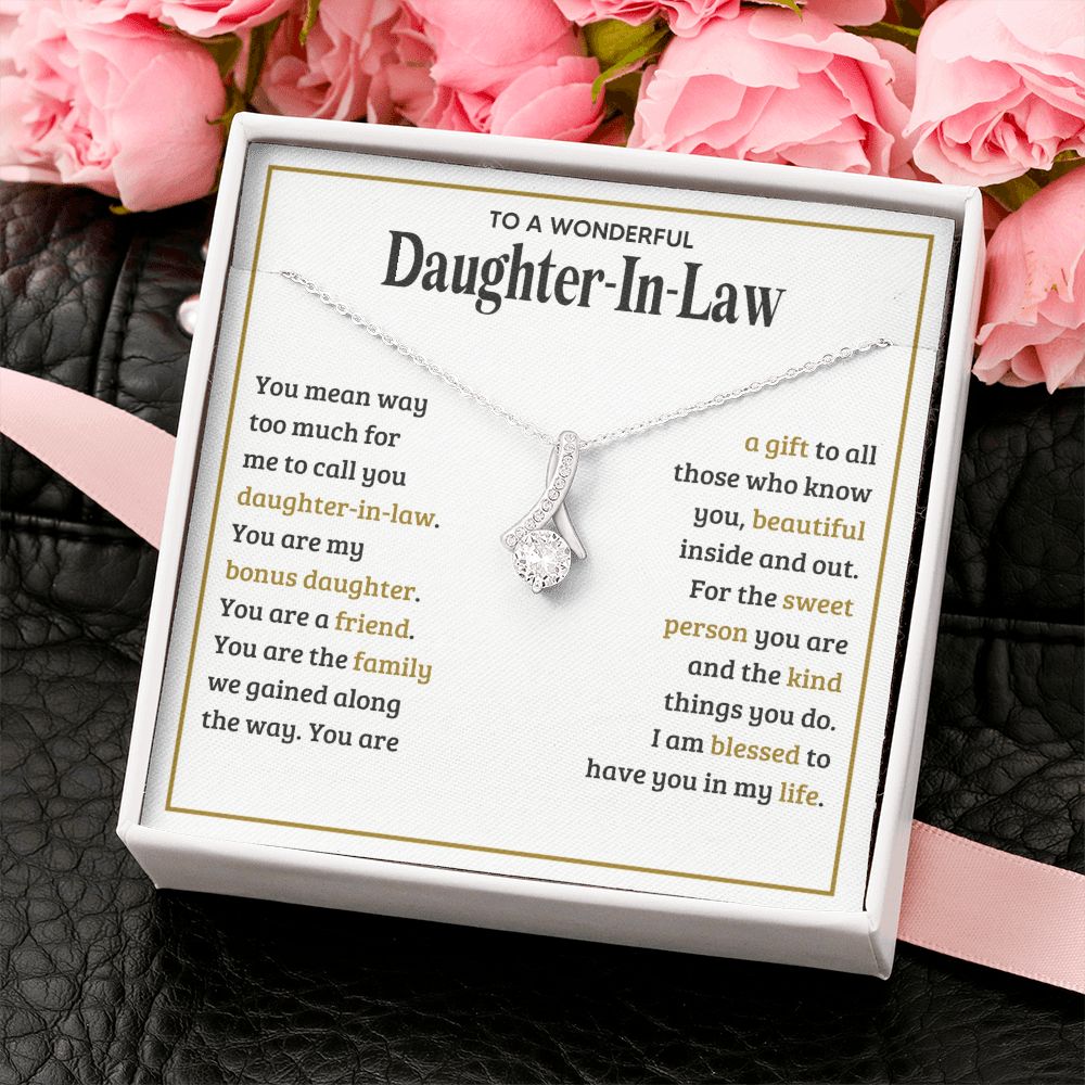 TO MY DAUGHTER IN LAW SWEET PERSON ALLURING BEAUTY NECKLACE GIFT SET