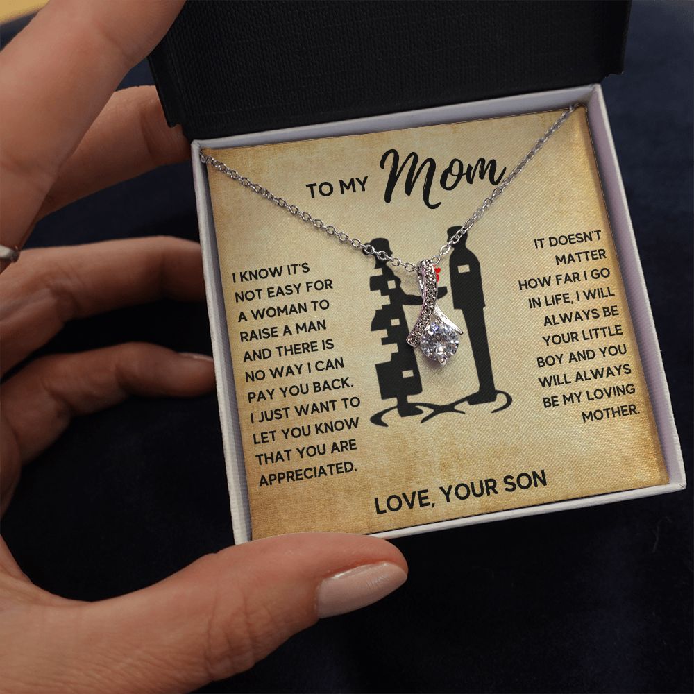 TO MY MOM LITTLE BOY ALLURING NECKLACE GIFT SET