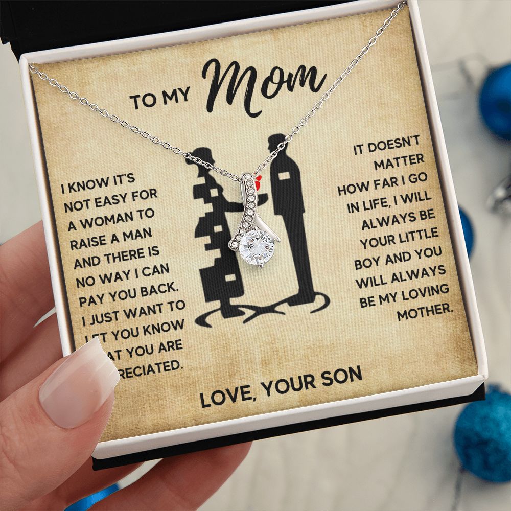 TO MY MOM LITTLE BOY ALLURING NECKLACE GIFT SET