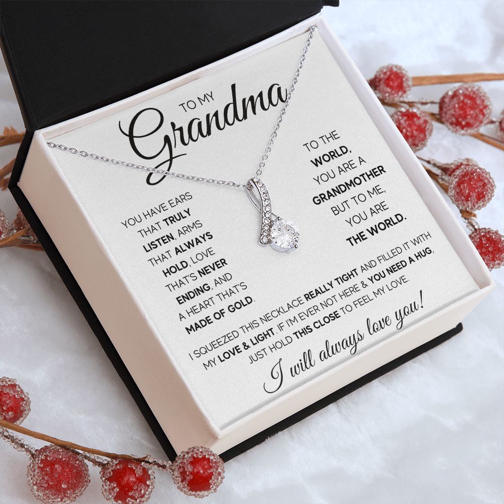 TO MY GRANDMA SQUEEZED ALLURING BEAUTY NECKLACE GIFT SET