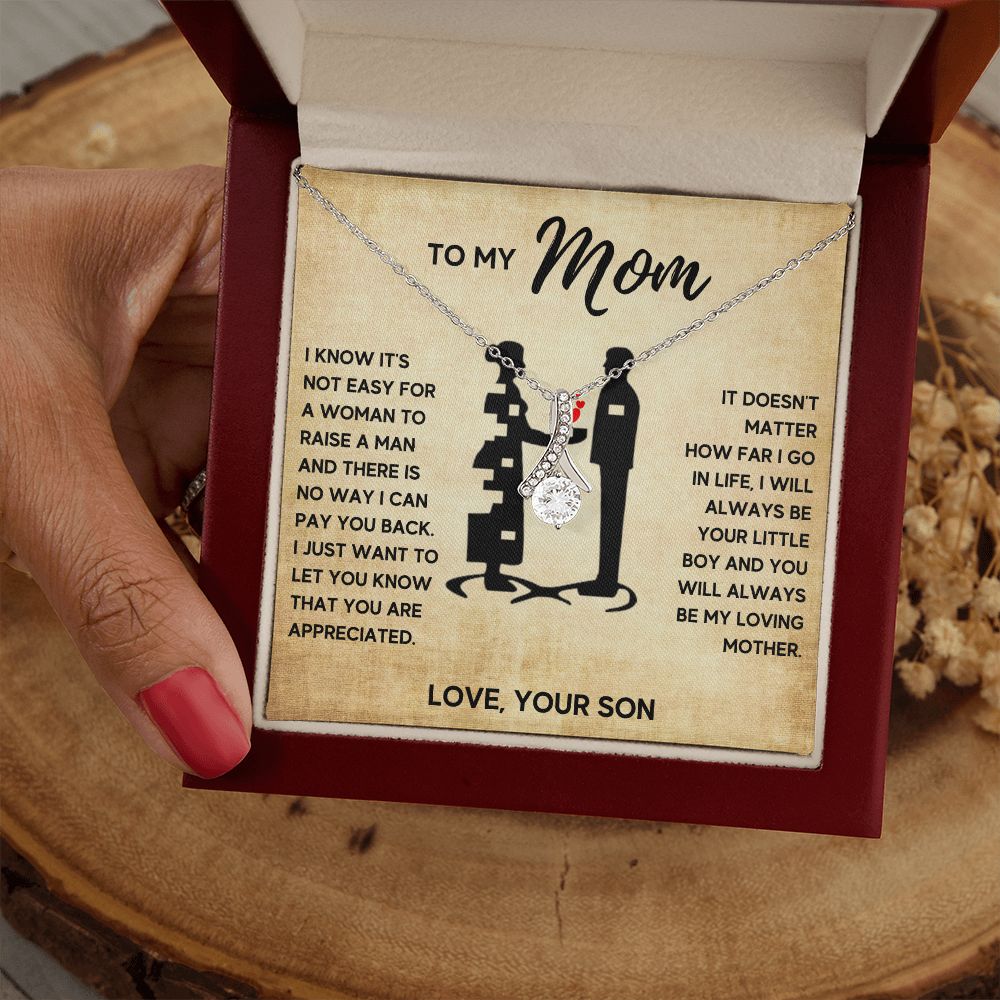TO MY MOM LITTLE BOY ALLURING NECKLACE GIFT SET