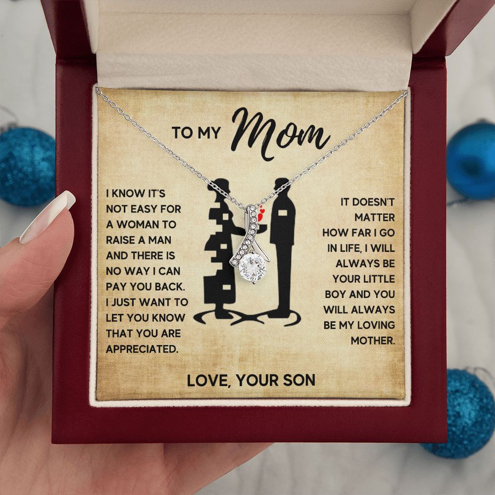 TO MY MOM LITTLE BOY ALLURING NECKLACE GIFT SET