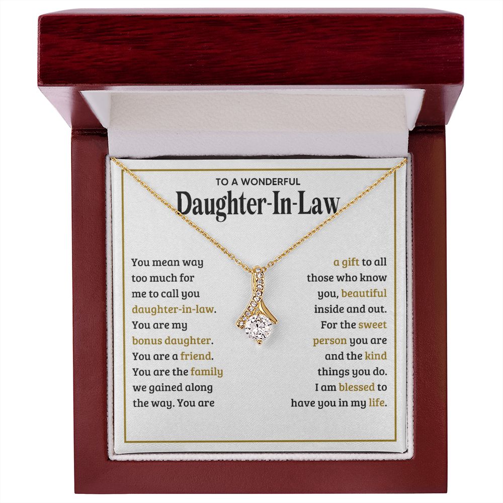 TO MY DAUGHTER IN LAW SWEET PERSON ALLURING BEAUTY NECKLACE GIFT SET