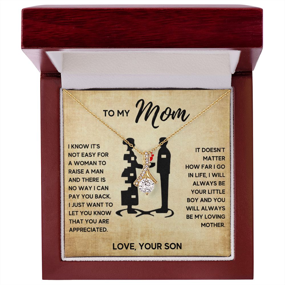 TO MY MOM LITTLE BOY ALLURING NECKLACE GIFT SET