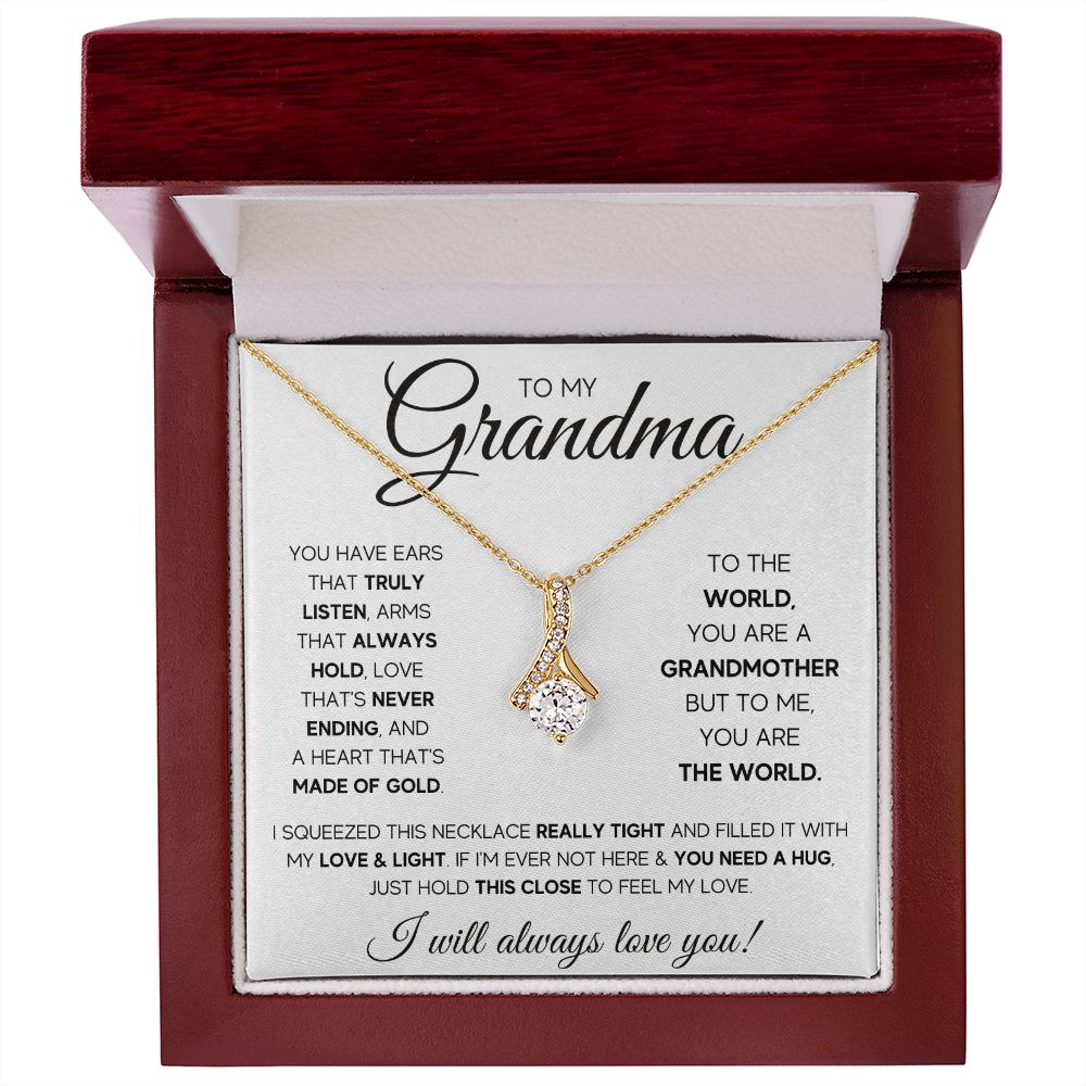 TO MY GRANDMA SQUEEZED ALLURING BEAUTY NECKLACE GIFT SET