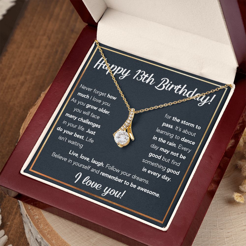 13TH BIRTHDAY RAIN ALLURING BEAUTY NECKLACE GIFT SET