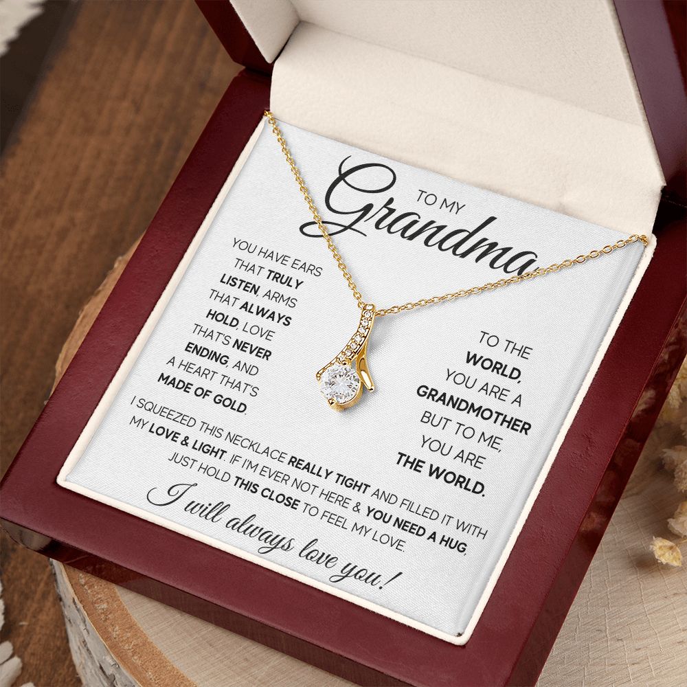 TO MY GRANDMA SQUEEZED ALLURING BEAUTY NECKLACE GIFT SET