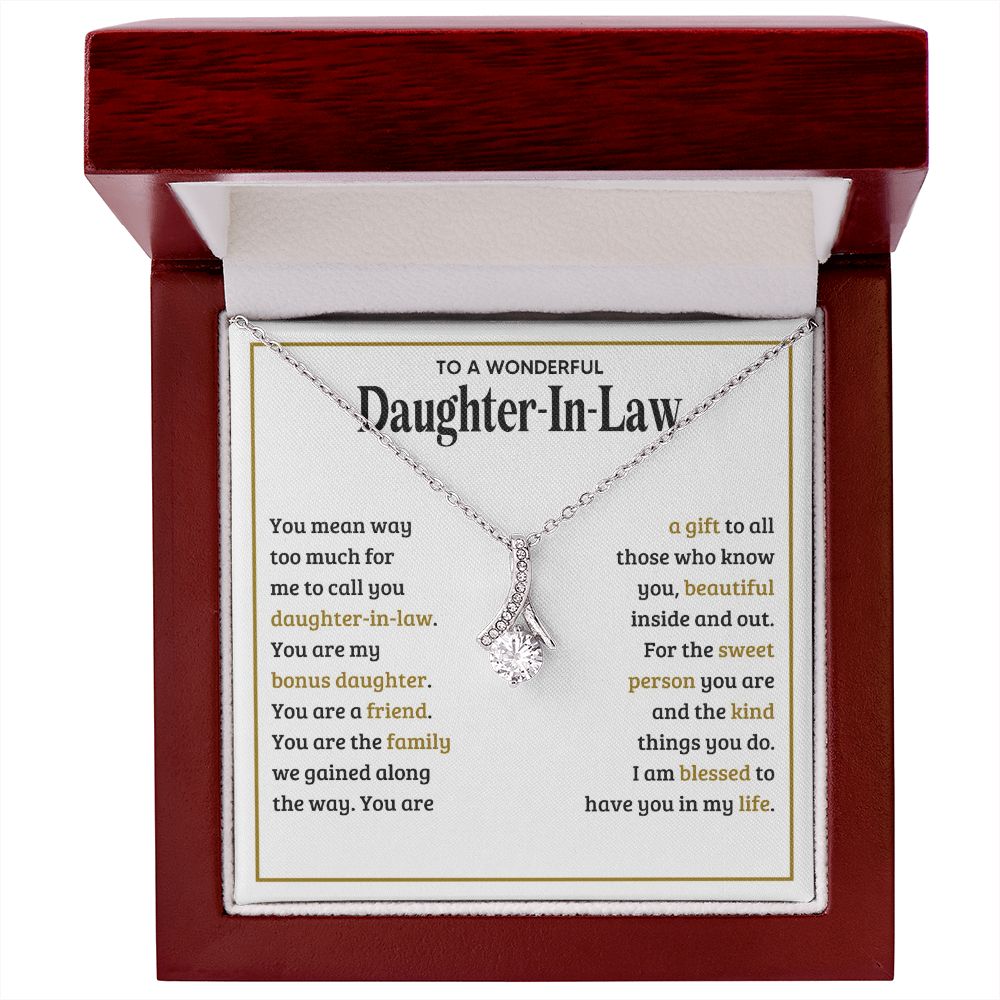 TO MY DAUGHTER IN LAW SWEET PERSON ALLURING BEAUTY NECKLACE GIFT SET