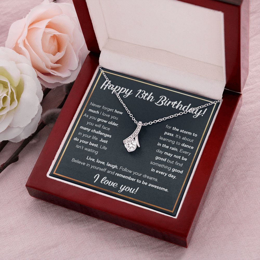 13TH BIRTHDAY RAIN ALLURING BEAUTY NECKLACE GIFT SET