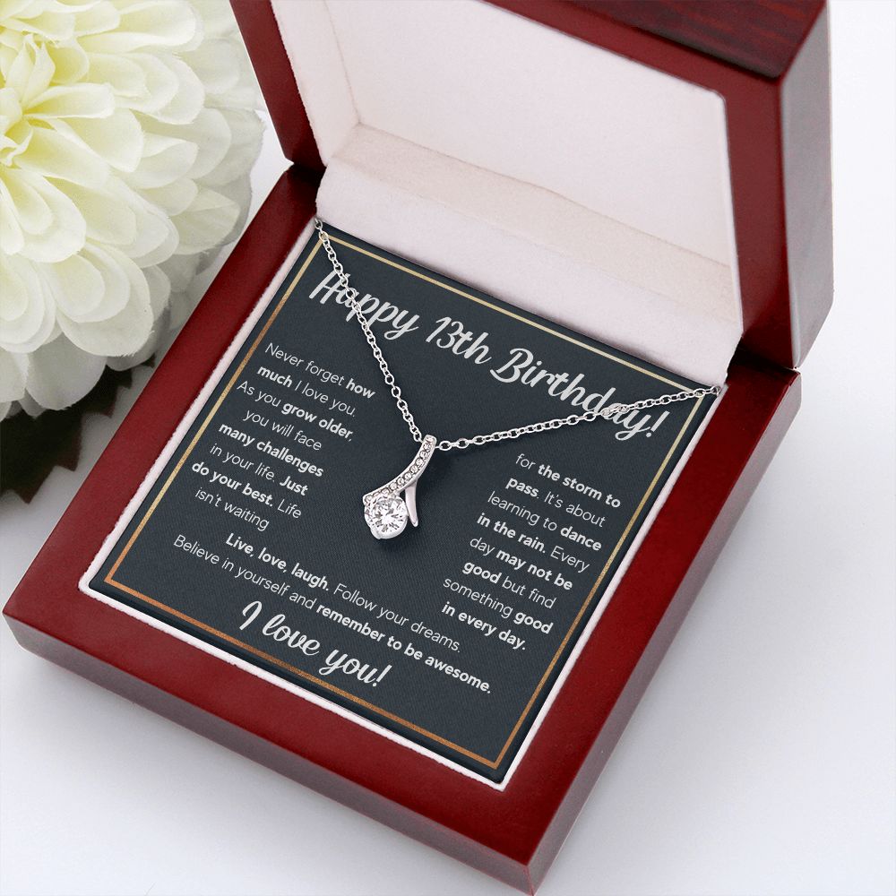 13TH BIRTHDAY RAIN ALLURING BEAUTY NECKLACE GIFT SET