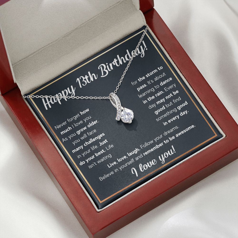 13TH BIRTHDAY RAIN ALLURING BEAUTY NECKLACE GIFT SET
