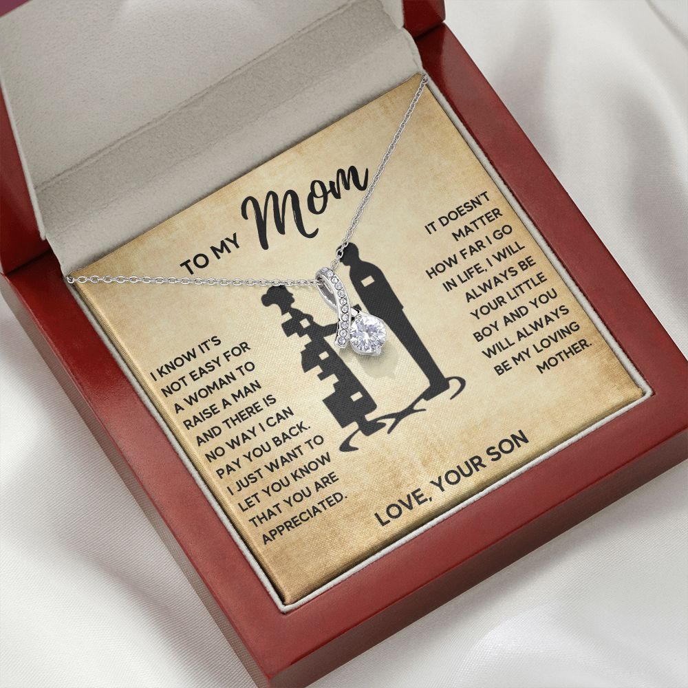 TO MY MOM LITTLE BOY ALLURING NECKLACE GIFT SET