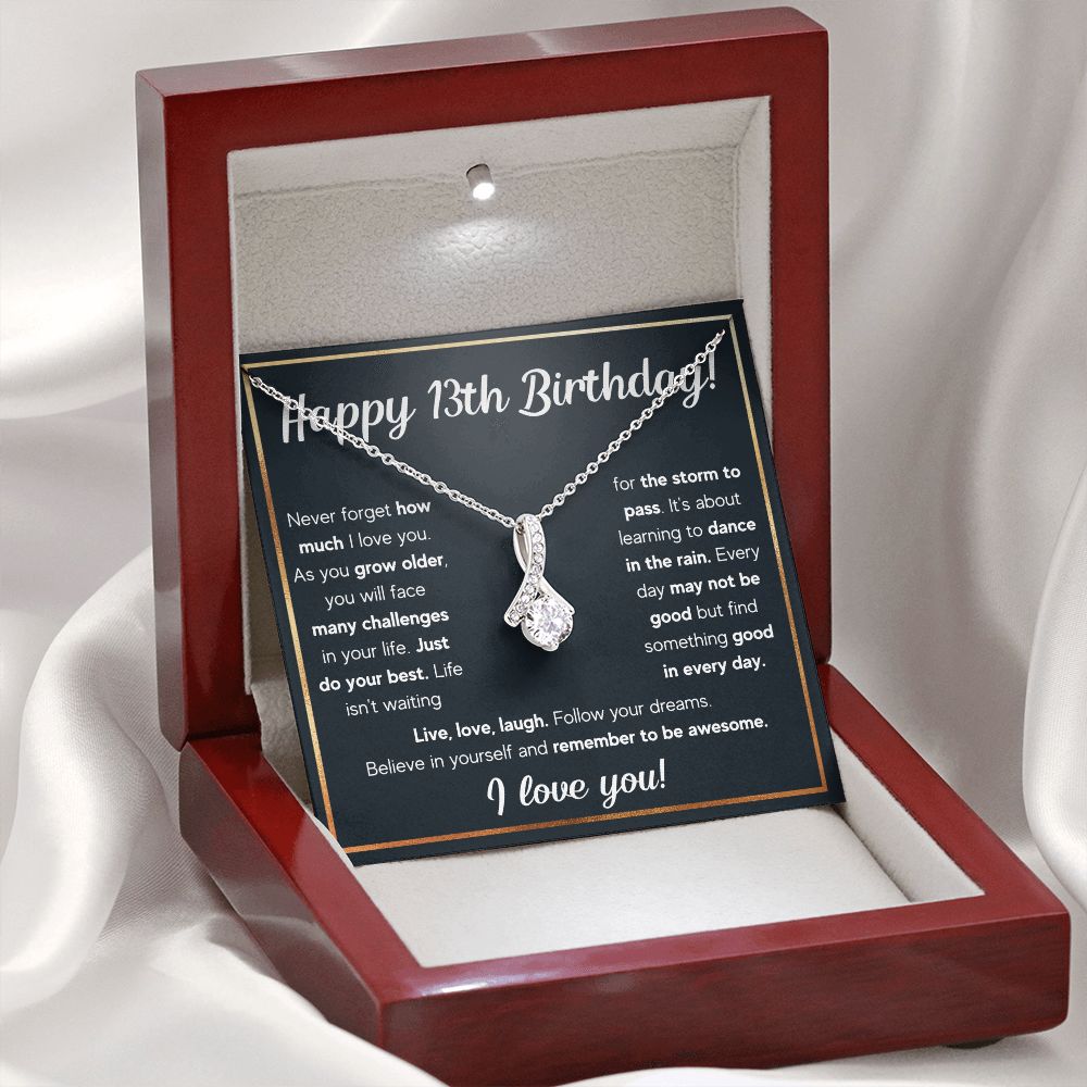 13TH BIRTHDAY RAIN ALLURING BEAUTY NECKLACE GIFT SET