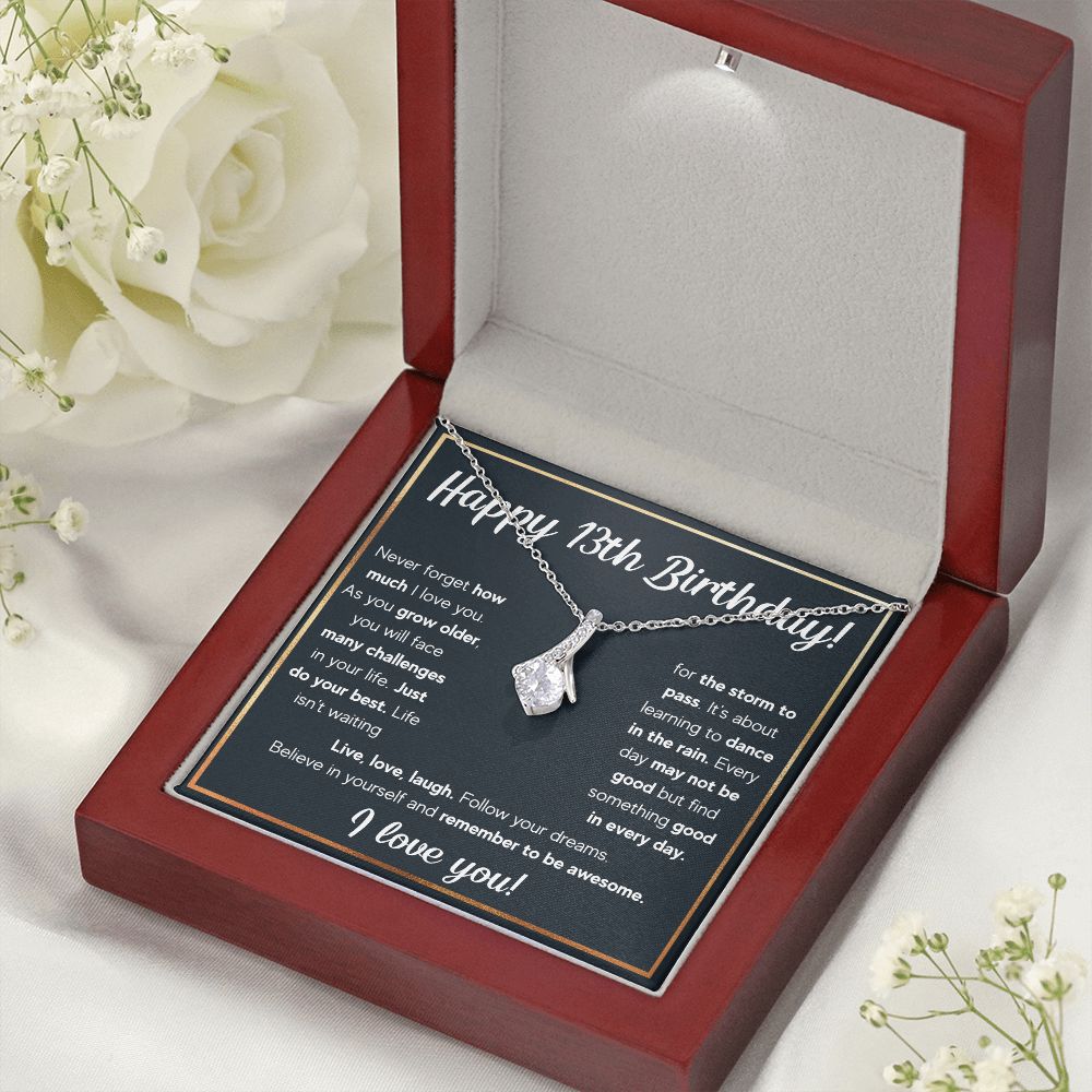 13TH BIRTHDAY RAIN ALLURING BEAUTY NECKLACE GIFT SET