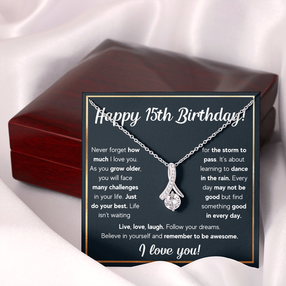 HAPPY 15TH BIRTHDAY RAIN ALLURING NECKLACE GIFT SET