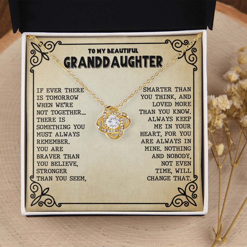 Granddaughter - Unbreakable bond - Granddaughter Love Knot Necklace
