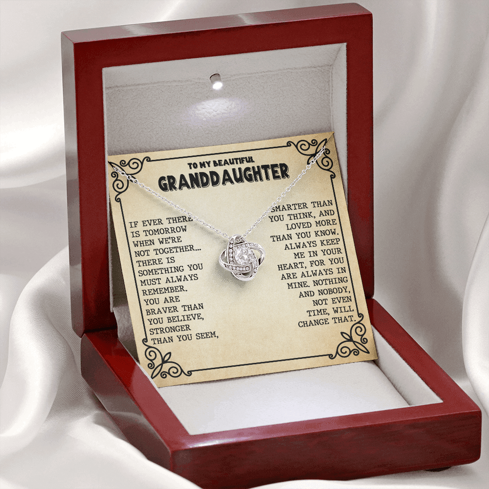 Granddaughter - Unbreakable bond - Granddaughter Love Knot Necklace