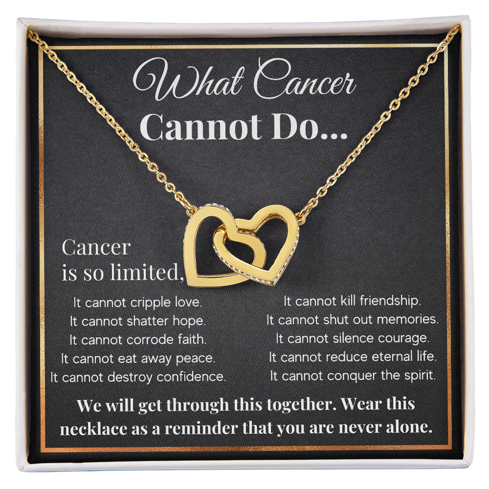 WHAT CANCER CANNOT DO INTERLOCKING NECKLACE GIFT SET