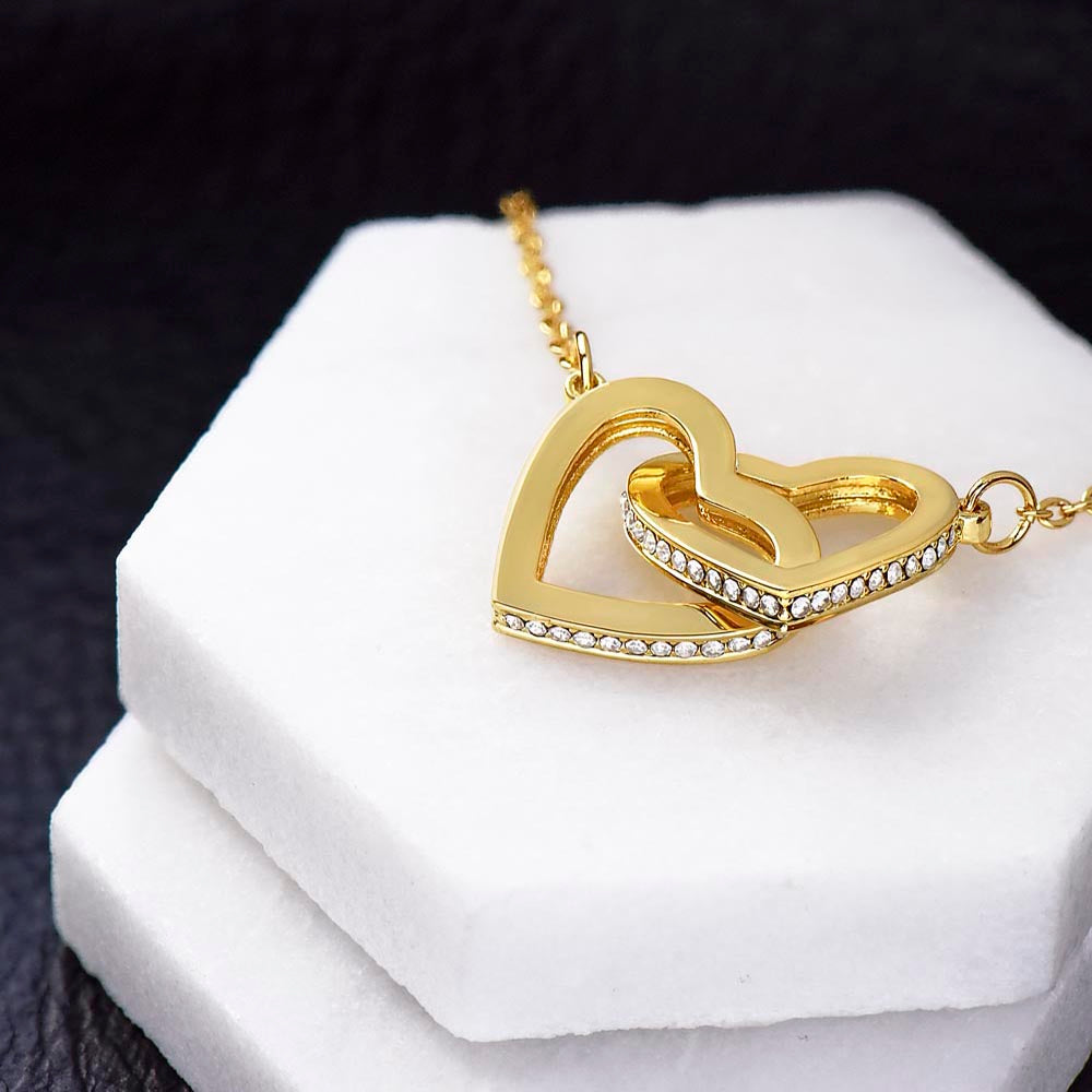 TO MY DAUGHTER IN LAW CIRCUS INTERLOCKING HEARTS NECKLACE GIFT SET
