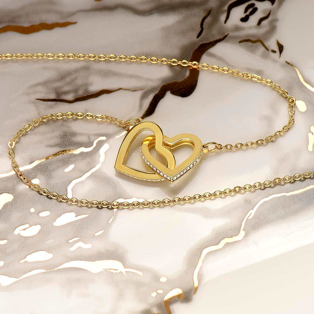 TO MY DAUGHTER IN LAW CIRCUS INTERLOCKING HEARTS NECKLACE GIFT SET