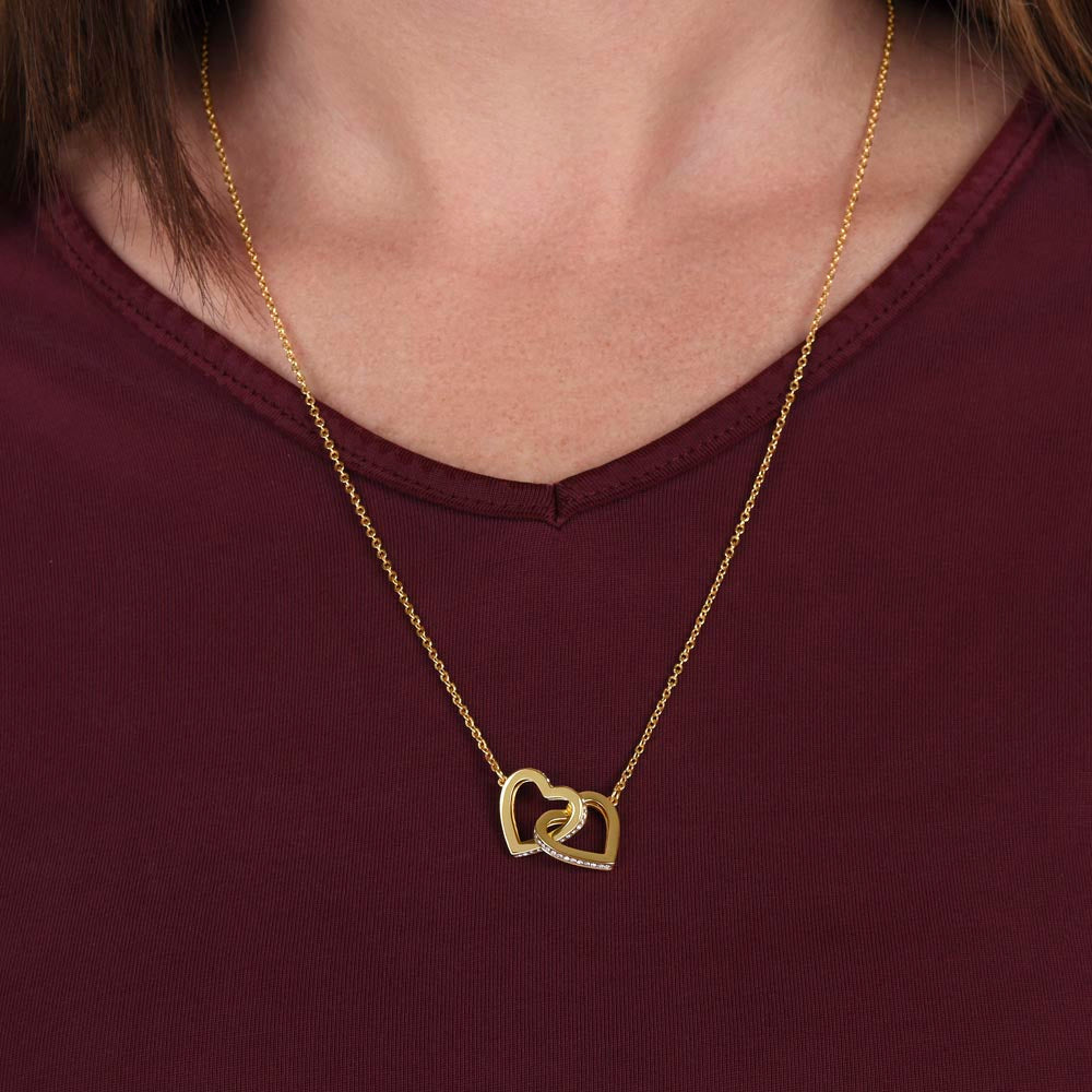 TO MY DAUGHTER IN LAW CIRCUS INTERLOCKING HEARTS NECKLACE GIFT SET