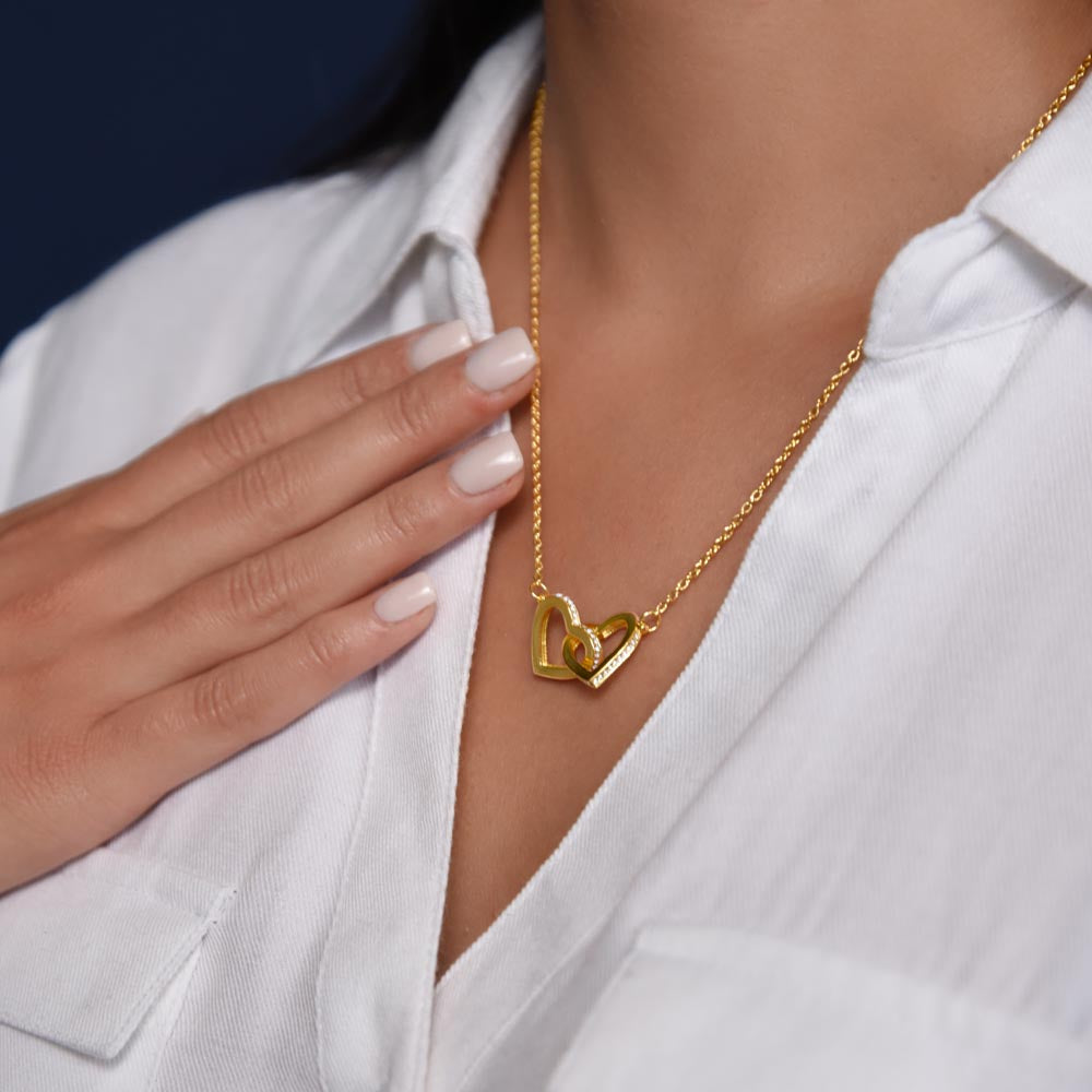 TO MY DAUGHTER IN LAW CIRCUS INTERLOCKING HEARTS NECKLACE GIFT SET