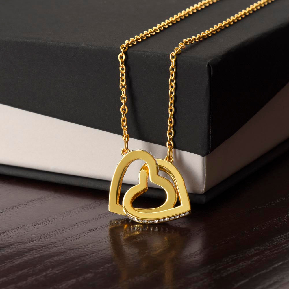 TO MY DAUGHTER IN LAW CIRCUS INTERLOCKING HEARTS NECKLACE GIFT SET