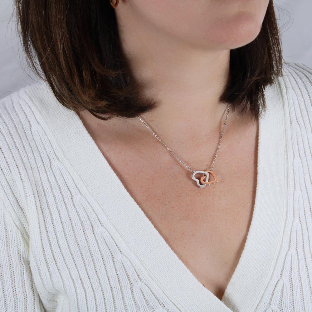 TO MY DAUGHTER IN LAW CIRCUS INTERLOCKING HEARTS NECKLACE GIFT SET