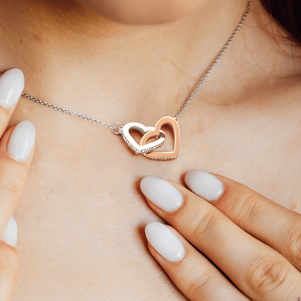 TO MY DAUGHTER IN LAW CIRCUS INTERLOCKING HEARTS NECKLACE GIFT SET