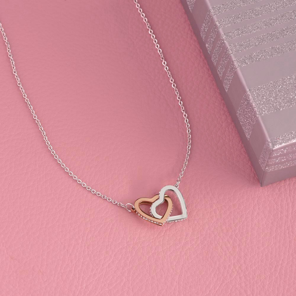 TO MY DAUGHTER IN LAW CIRCUS INTERLOCKING HEARTS NECKLACE GIFT SET
