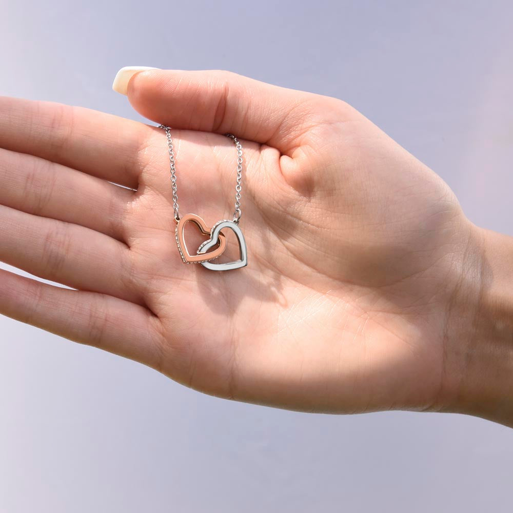 TO MY DAUGHTER IN LAW CIRCUS INTERLOCKING HEARTS NECKLACE GIFT SET